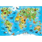 Educa Puzzle 150 Mapa mundo animal - 18115