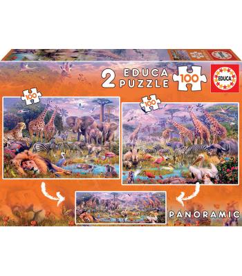 Comprar Educa puzzle 2X100 Sonic neón de Educa