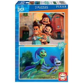 Educa Puzzle 2x100 peças - Luca, Disney - 19181 