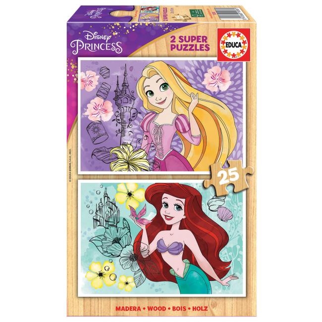 Comprar Puzzle Educa Princesas Disney de 2 x 25 Peças de madeira