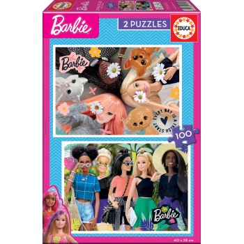 Educa Puzzle 2x100 peças - Barbie - 19300 