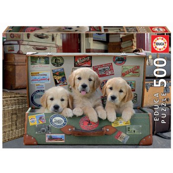 Puzzle Cachorros na mala - 17645 - EDUCA