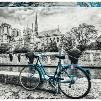 Puzzle - 18482 - Bicicleta perto de Notre Dame  EDUCA