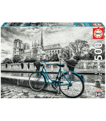 Puzzle - 18482 - Bicicleta perto de Notre Dame  EDUCA