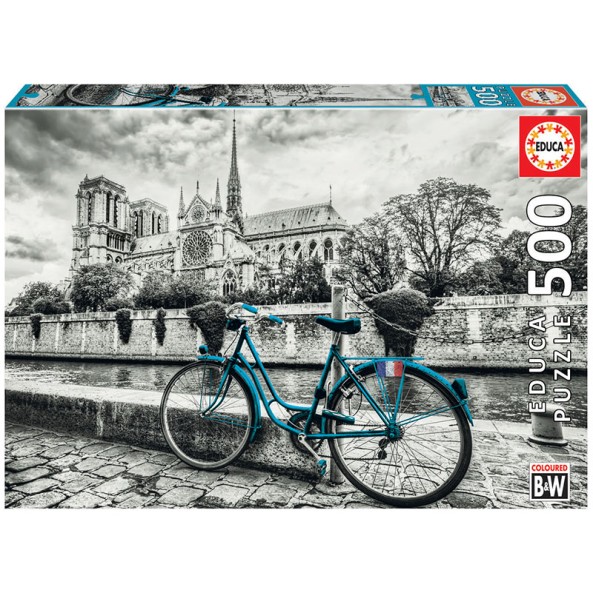 Puzzle - 18482 - Bicicleta perto de Notre Dame  EDUCA