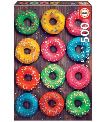 Educa puzzle 500 peças - 19005 - Donuts coloridos