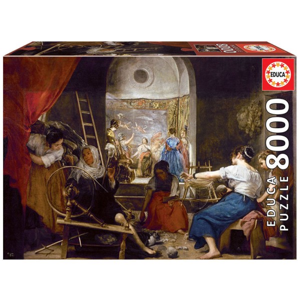 Puzzle 8000 - As Fiandeiras ou o mito de aracne, Diego Velásquez - 18584 - EDUCA 
