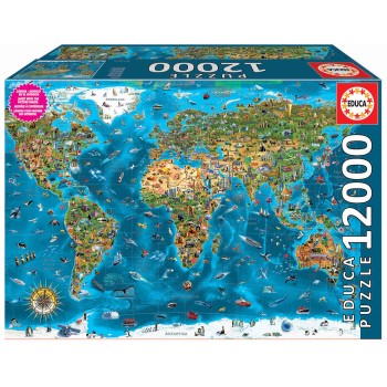 Educa Puzzle 12000 peças - 19057 - Maravilhas do mundo