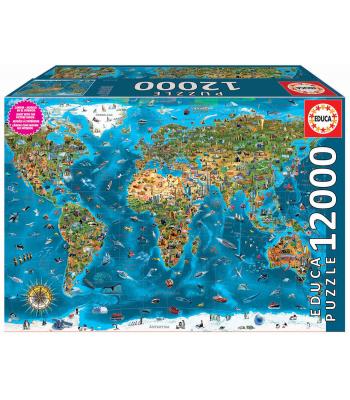 Educa Puzzle 12000 peças - 19057 - Maravilhas do mundo