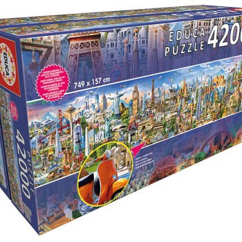Puzzle 42000 - A Volta ao Mundo - O maior puzzle do mundo - Educa