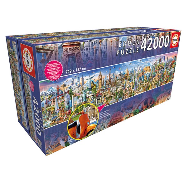 Puzzle 42000 - A Volta ao Mundo - O maior puzzle do mundo - Educa