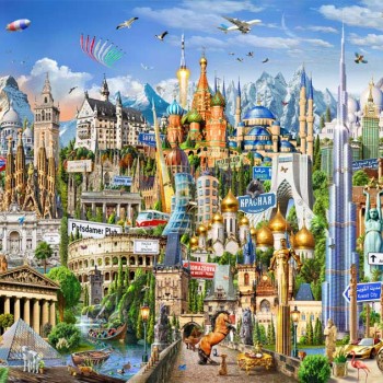 Puzzle 42000 - A Volta ao Mundo - O maior puzzle do mundo - Educa