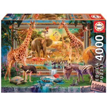 Educa Puzzle 4000 peças - Regressando Da Savana - 19285 
