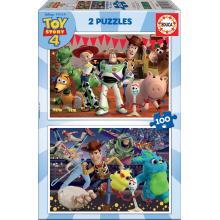 Puzzle 2x100 - 18107 - Toy Story 4, EDUCA