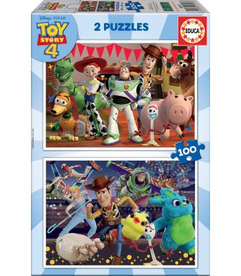 Puzzle 2x100 - 18107 - Toy Story 4, EDUCA