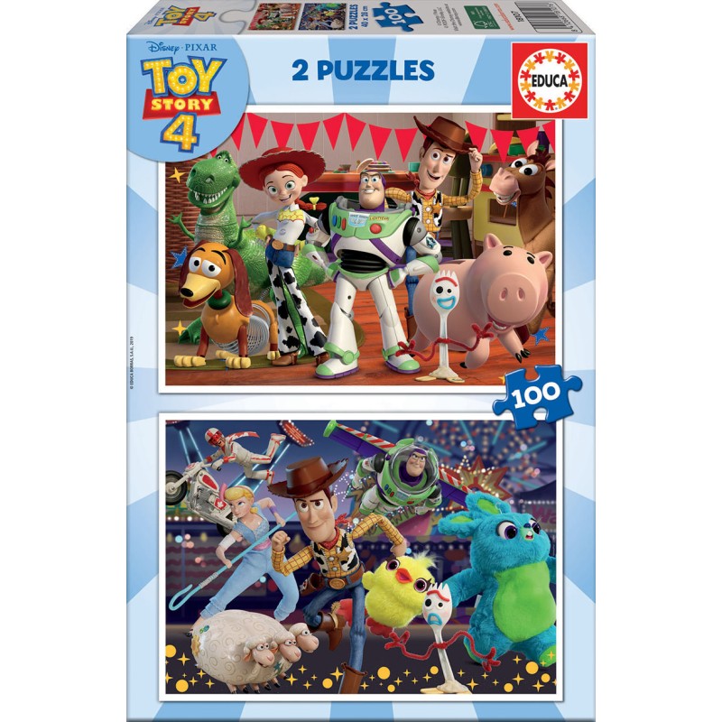 Puzzle 2x100 - 18107 - Toy Story 4, EDUCA