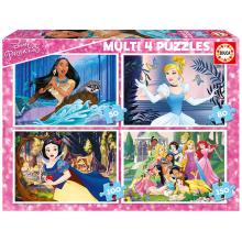 EDUCA Multi 4 puzzles Princesas - 17637