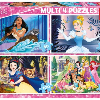 EDUCA Multi 4 puzzles Princesas - 17637