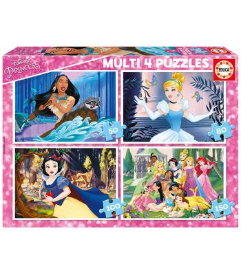 EDUCA Multi 4 puzzles Princesas - 17637