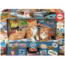 Puzzle 200 peças Gatinhos Viajantes - 18065 - Educa