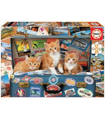 Puzzle 200 peças Gatinhos Viajantes - 18065 - Educa