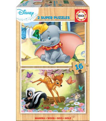 EDUCA Puzzle 2x16 Animais Disney - 18079