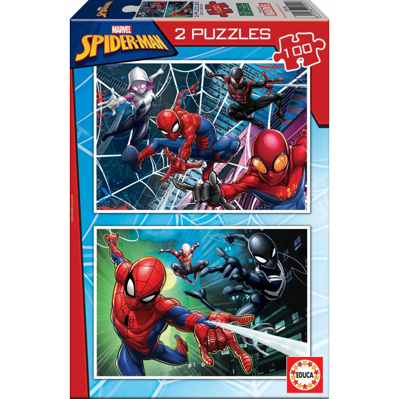 Puzzle 2x100 Peças Spiderman - 18101 - Educa
