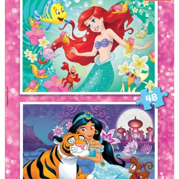 Puzzle 2x48  Ariel e Jasmine - 18213 - Educa