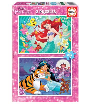 Puzzle 2x48  Ariel e Jasmine - 18213 - Educa