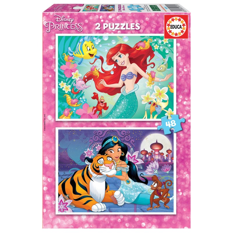 Puzzle 2x48  Ariel e Jasmine - 18213 - Educa