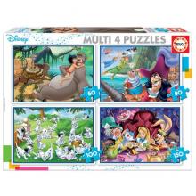 EDUCA Puzzles Multi 4 Clássicos Disney - 18105
