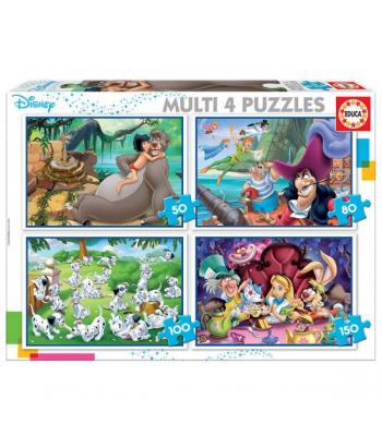 EDUCA Puzzles Multi 4 Clássicos Disney - 18105