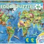 Educa Puzzle 150 peças - mapa mundo dinossauros - 18997 