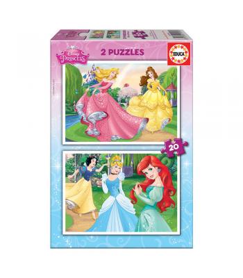 EDUCA Puzzle 2x20 peças - Princesas Disney - 16846 