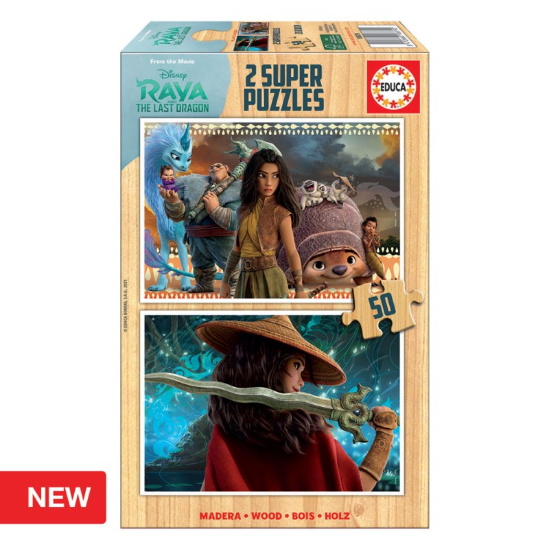 EDUCA Puzzle 2x50 peças - Raya e o último Dragão - 18879 