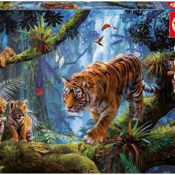 Puzzle - 17662 - Tigres na Árvore