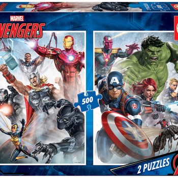 Puzzle 2x500 Avengers - 17994
