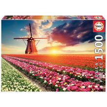 Puzzle - 18465 - Paisagem de tulipas