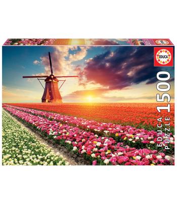 Puzzle - 18465 - Paisagem de tulipas