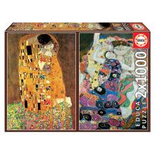 Puzzle 2x1000 O Beijo+ A Virgem, Gustav Klimt - 18488 Educa