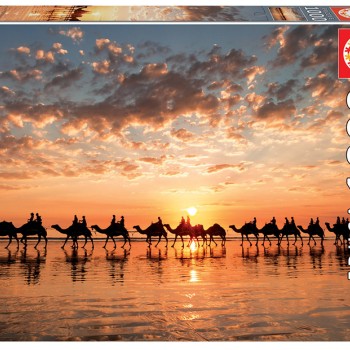 Puzzle - 18492 - 1000 Golden sunset on Cable Beach, Australia EDUCA