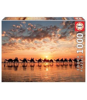 Puzzle - 18492 - 1000 Golden sunset on Cable Beach, Australia EDUCA