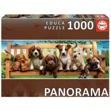 Educa Puzzle 1000 peças - 19038 - Cachorros no Banco “Panorama”