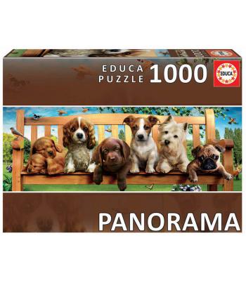 Educa Puzzle 1000 peças - 19038 - Cachorros no Banco “Panorama”