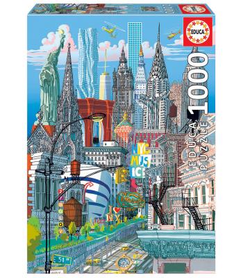 Educa Puzzle 1000 peças - 19265 - Nova Iorque, Carlo Stanga
