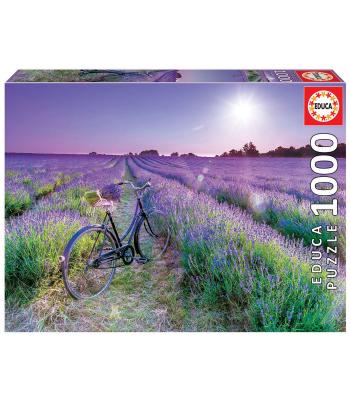 Educa Puzzle de 1000 peças - Bicicleta Num Campo De Lavanda - 19255