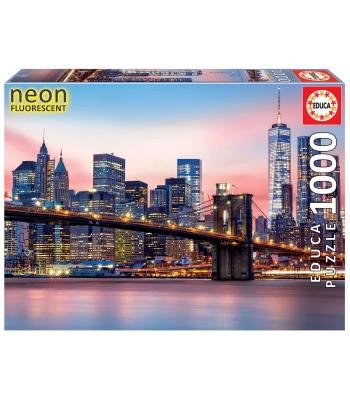 Educa Puzzle de 1000 peças Neon - Ponte de Brooklyn - 19269