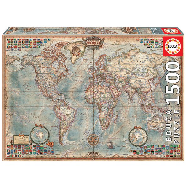 Puzzle "O Mundo, Mapa Político"