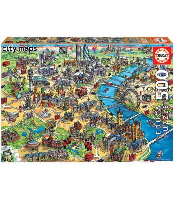 Puzzle - 18451 - Mapa de Londres EDUCA 